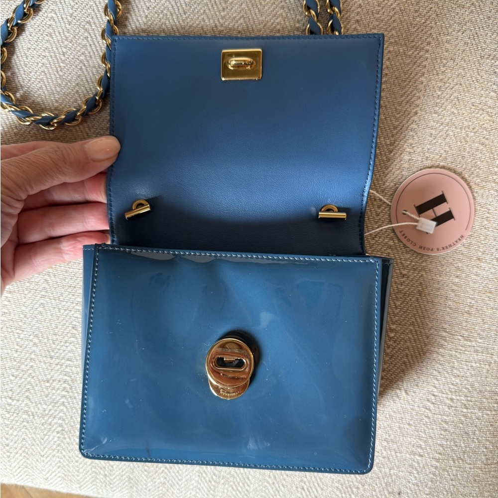 Salvatore Ferragamo Blue and Gray Crossbody Bag - Picture 3 of 10